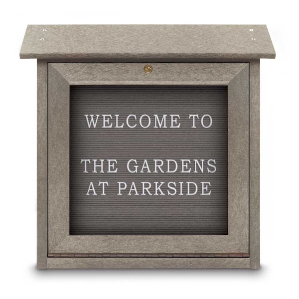 United Visual Products Outdoor Enclosed Combo Board, 48"x36", Black Frame/Black Porc & Burgundy UVCB4836ODB-BLKPORC-DBURGU - main